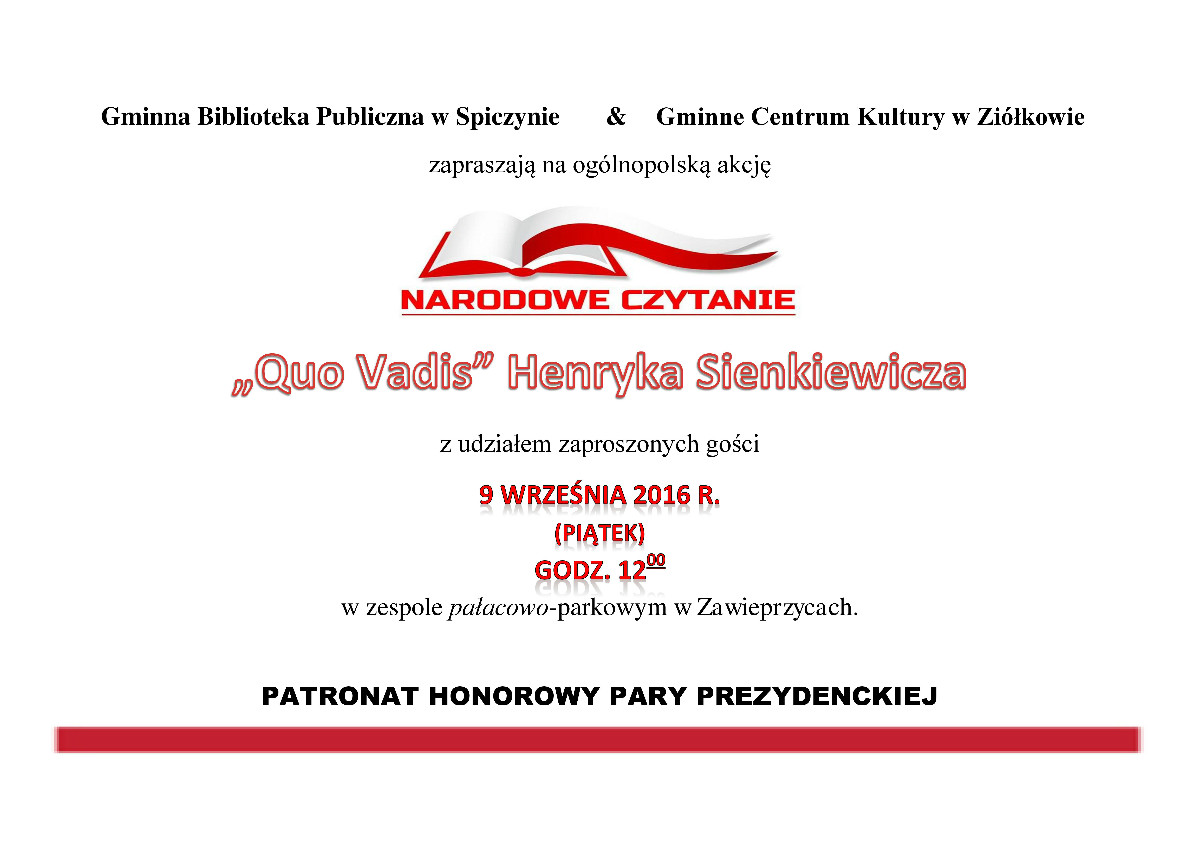 NARODOWE CZYTANIE — zdjęcie 1