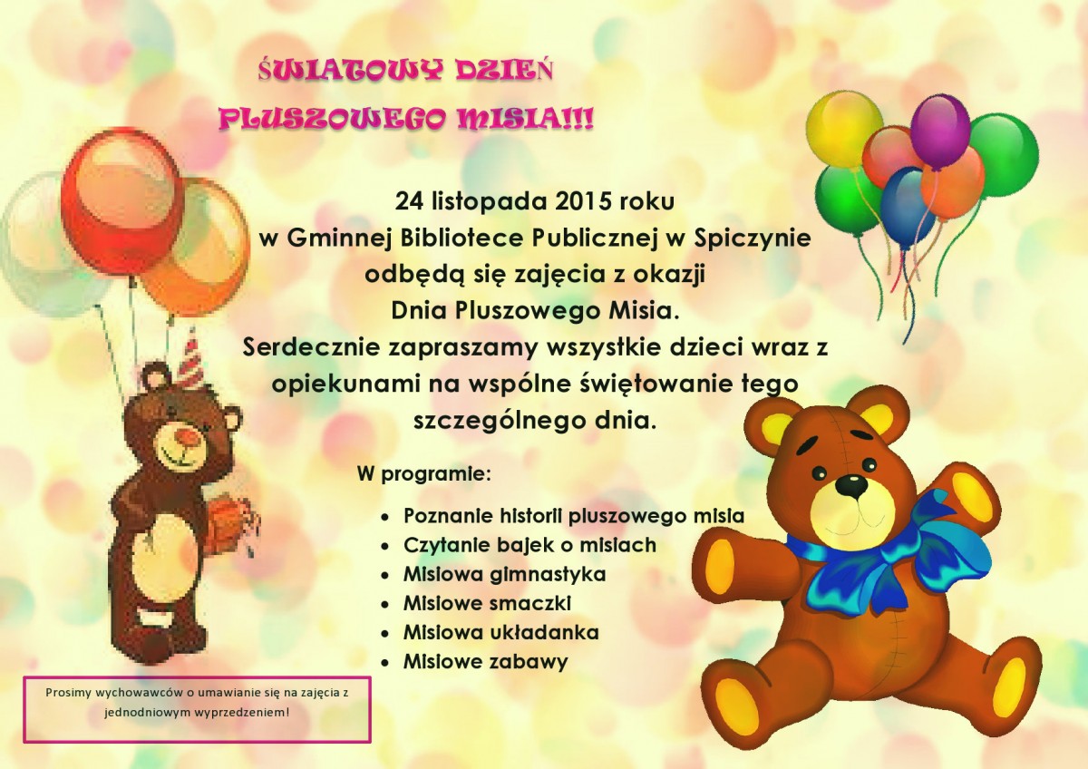 "Światowy Dzień Pluszowego Misia" — zdjęcie 1