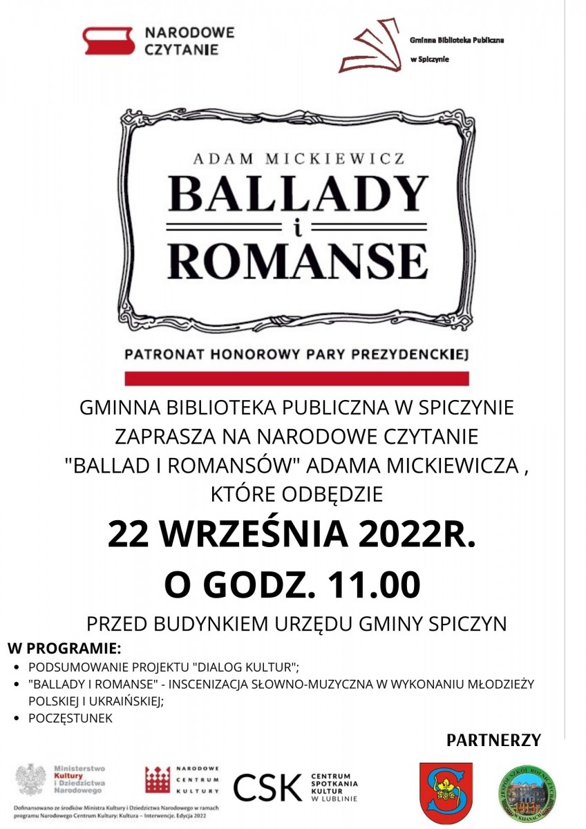 ZAPRASZAMY NA NARODOWE CZYTANIE — zdjęcie 1