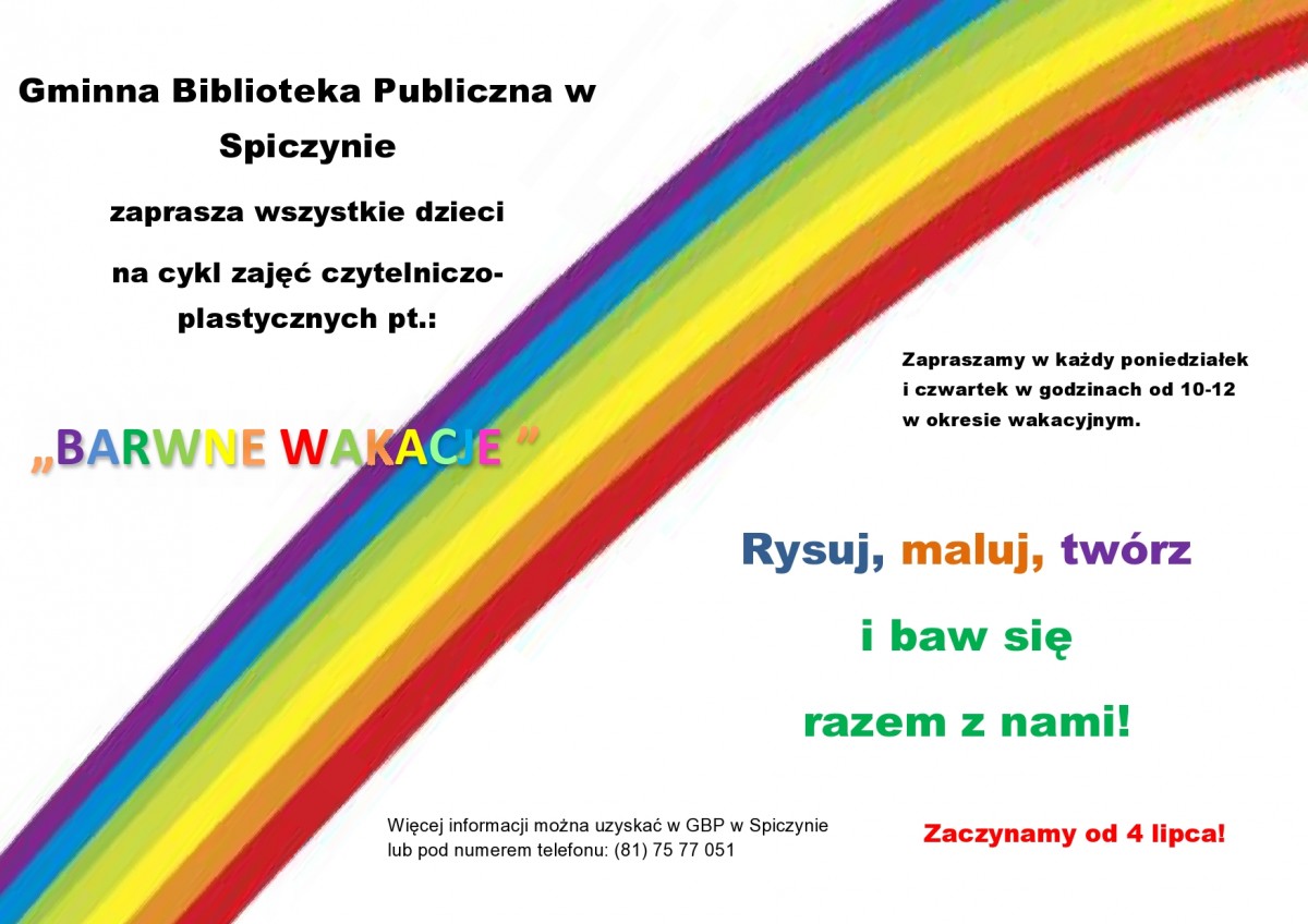 Zapraszamy na " Barwne Wakacje" — zdjęcie 1