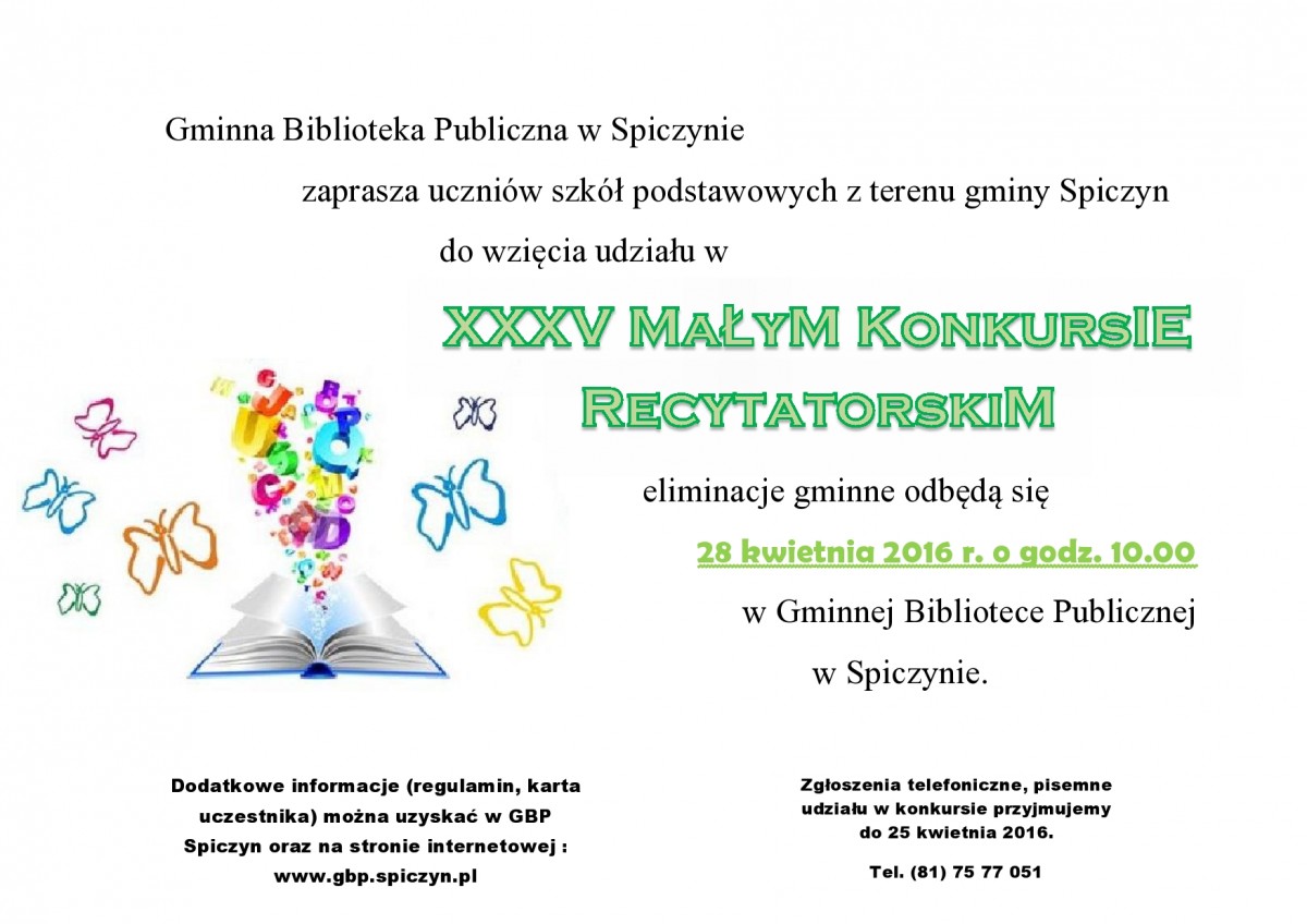 Konkurs Recytatorski — zdjęcie 1