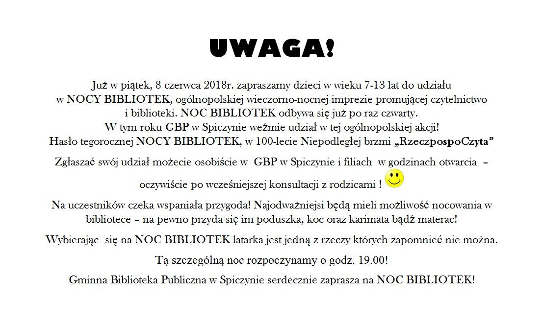Noc Bibliotek — zdjęcie 1