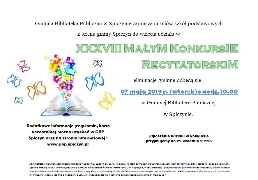 XXXVIII Mały Konkurs Recytatorski — zdjęcie 1