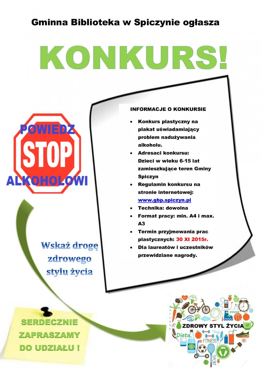 Zaproszenie do konkursu - "Powiedz nie Alkoholowi" — zdjęcie 1