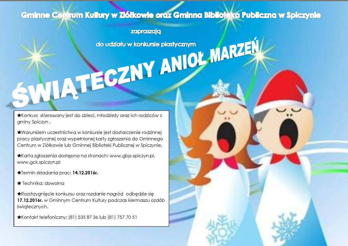 Konkurs plastyczny "Świąteczny Anioł Marzeń" — zdjęcie 1