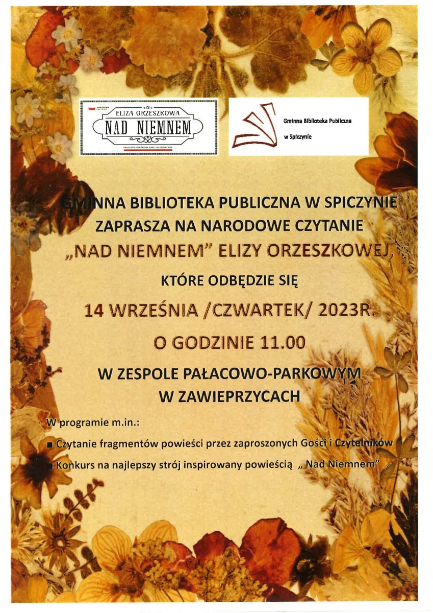 ZAPRASZAMY NA NARODOWE CZYTANIE — zdjęcie 1